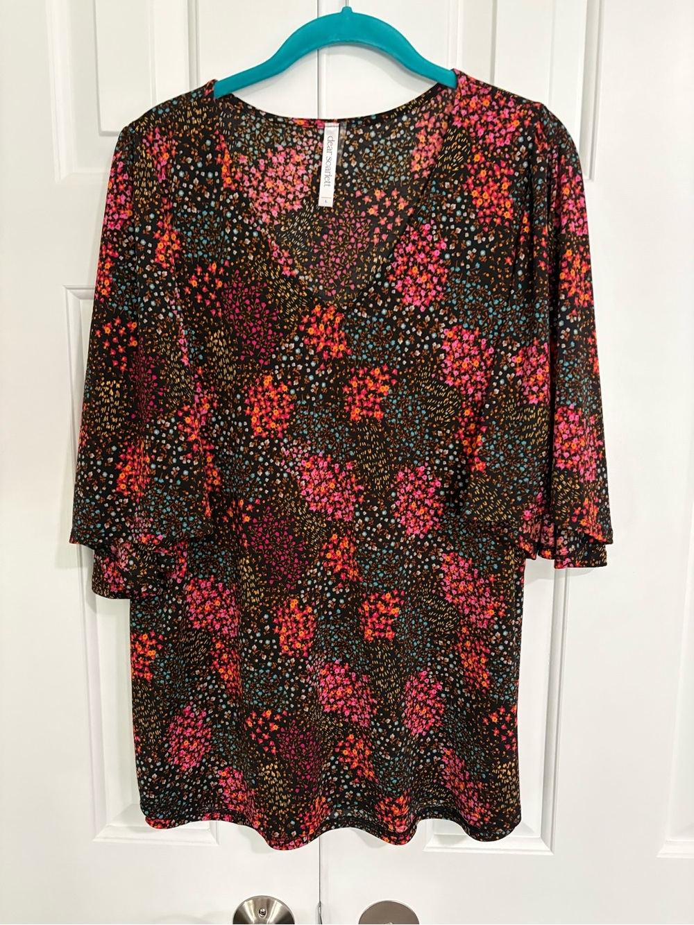 Dear Scarlett Short Sleeve Blouse Sz L